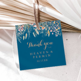 Herfst Meadow Wild Floral Wedding Bedankjes Labels