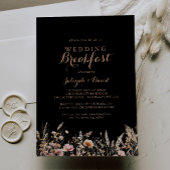 Herfst Meadow Wild Floral Wedding Breakfast Kaart