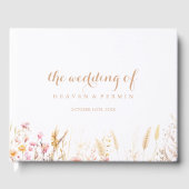 Herfst Meadow Wild Floral Wedding Gastenboek (Voorkant)