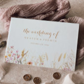Herfst Meadow Wild Floral Wedding Gastenboek