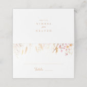 Herfst Meadow Wild Floral Wedding Place Card Plaatskaartje (Buitenkant ongevouwen)