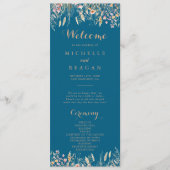 Herfst Meadow Wild Floral Wedding Programma Programmakaart (Voorkant)