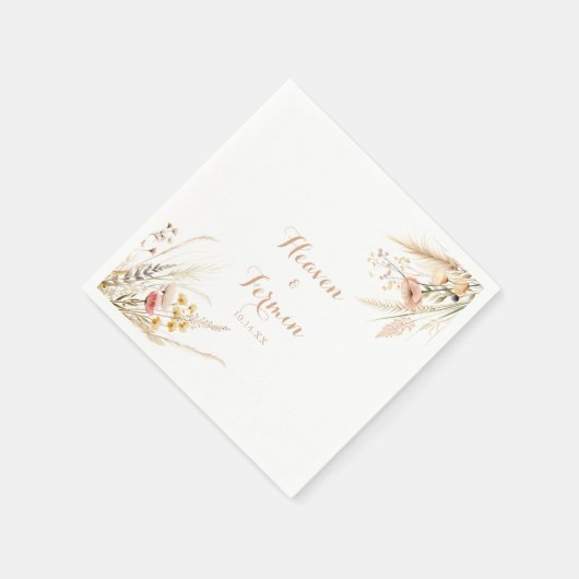 Herfst Meadow Wild Floral Wedding Servet (Hoek)