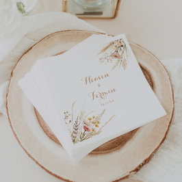 Herfst Meadow Wild Floral Wedding Servet