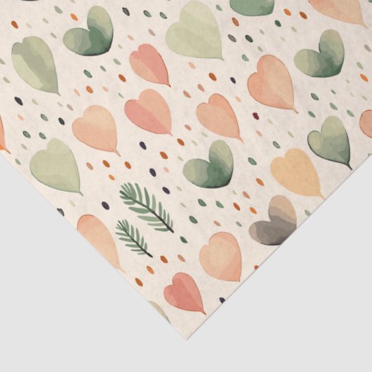 Herfst Medium Harten 2 Tissuepapier (Detail)