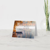 herfst meer dok in mist sympathie dank u kaart (Voorkant)