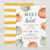 Herfst Meet & Greet, Pumpkin Baby Aankondiging (Voorkant / Achterkant)