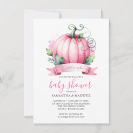 Herfst Meisje Baby Douche Uitnodigingen Little Pum