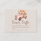 Herfst Meisje Baby shower Pompoen Vrachtwagen Luie Informatiekaartje (Voorkant)