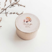 Herfst Meisje Baby shower Roze Pompoen Vrachtwagen