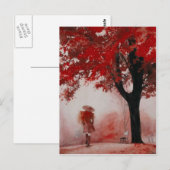 herfst meisje briefkaart (Voorkant / Achterkant)