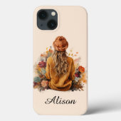 Herfst meisje met gebreide trui Case-Mate iPhone case (Achterkant)