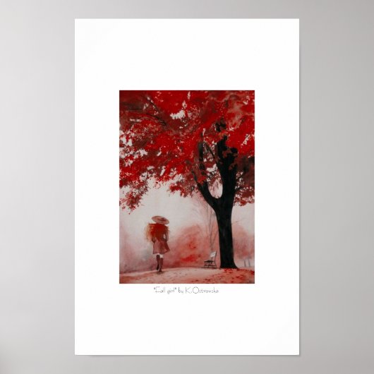 Herfst meisje poster (Voorkant)