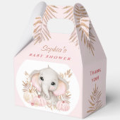 Herfst Meisje Roze Baby shower Grote Tafel Bedankdoosjes (Achterkant)