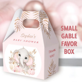 Herfst Meisje Roze Baby shower Kleine Gable Bedankdoosjes