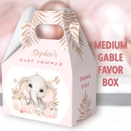 Herfst Meisje Roze Baby shower Medium Gable Bedankdoosjes