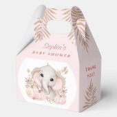 Herfst Meisje Roze Baby shower Medium Gable Bedankdoosjes (Voorkant)