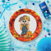 Herfst meisje scarecrow Seizoensgebonden bord (Feest)