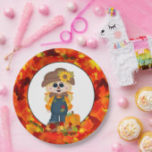 Herfst meisje scarecrow Seizoensgebonden bord (Feest)