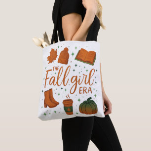 Herfst meisje tijdperk Tote, Autumn girl shirt cad Tote Bag