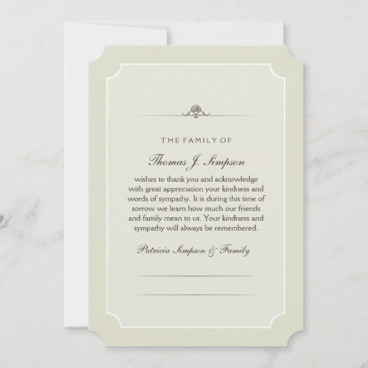 Herfst Memorial Kaart (Achterkant)