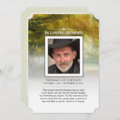 Herfst Memorial Kaart (Voorkant / Achterkant)