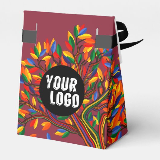 Herfst Merk Professionele Fijne Thanksgiving Logo Bedankdoosjes (Achterkant)