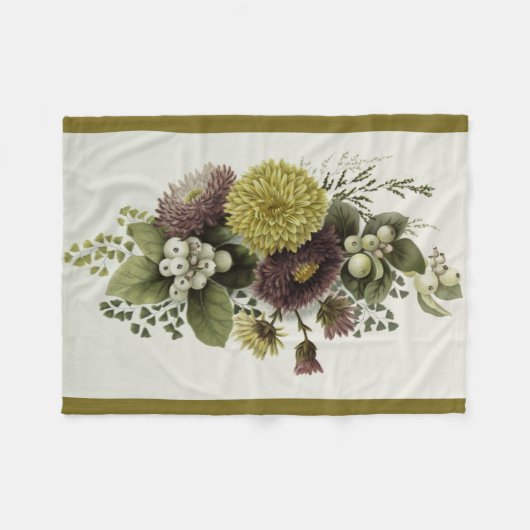  herfst met Berries Fleece Deken (Voorkant (Horizontaal))