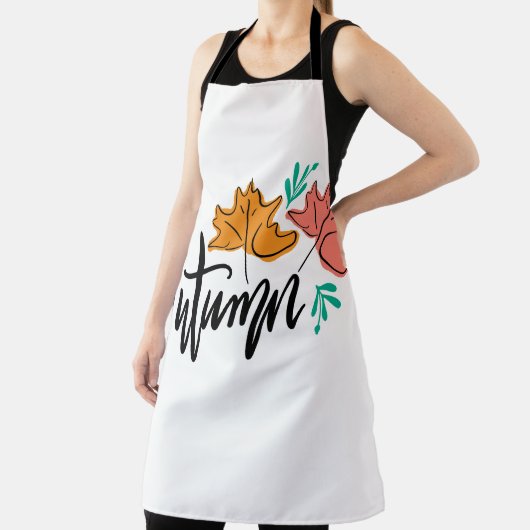 Herfst met bladeren schort (Insitu)