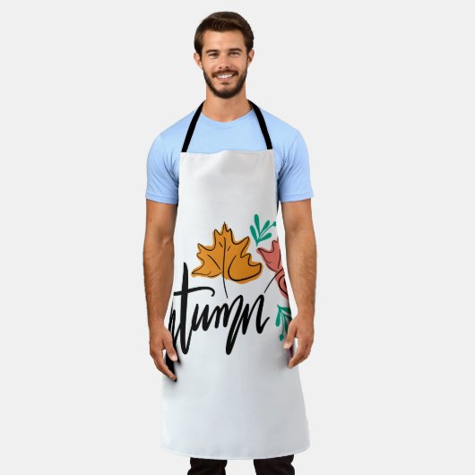 Herfst met bladeren schort (Gedragen)