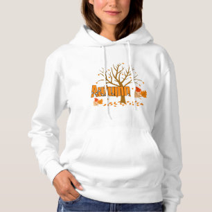 Herfst met bomen en bladeren Vrouwenkleding Hoodie