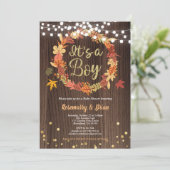 Herfst met een baby douche rustige Thanksgiving Kaart (Staand voorkant)