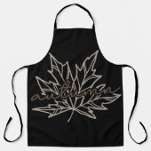 Herfst met een blad schort (Voorkant)