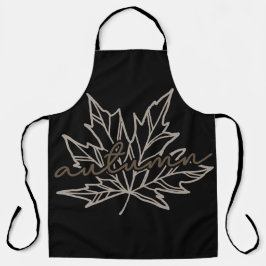 Herfst met een blad schort