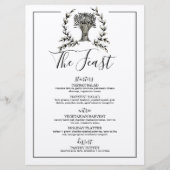 herfst met elegant, DINNER PARTY Thanksgiving feas Menu (Voorkant)