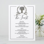 herfst met elegant, DINNER PARTY Thanksgiving feas Menu (Staand voorkant)