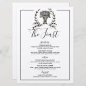 herfst met elegant, DINNER PARTY Thanksgiving feas Menu (Voorkant / Achterkant)