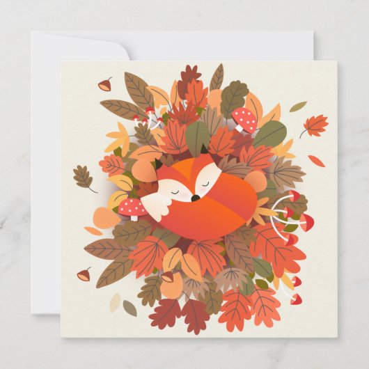 Herfst met feestdag Kaart (Voorkant)