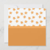 Herfst met gele bladeren trouwnodigt uit kaart (Achterkant)