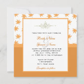 Herfst met gele bladeren trouwnodigt uit kaart (Voorkant)