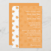 Herfst met gele bladeren trouwnodigt uit kaart (Voorkant / Achterkant)