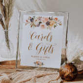 herfst met gouden en blokjes poster