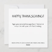 Herfst met Gouden en Gele Aspens Thanksgiving Feestdagenkaart (Achterkant)