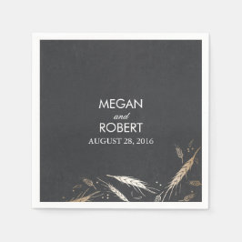 Herfst met goudolie-effect tarwekarton servetten