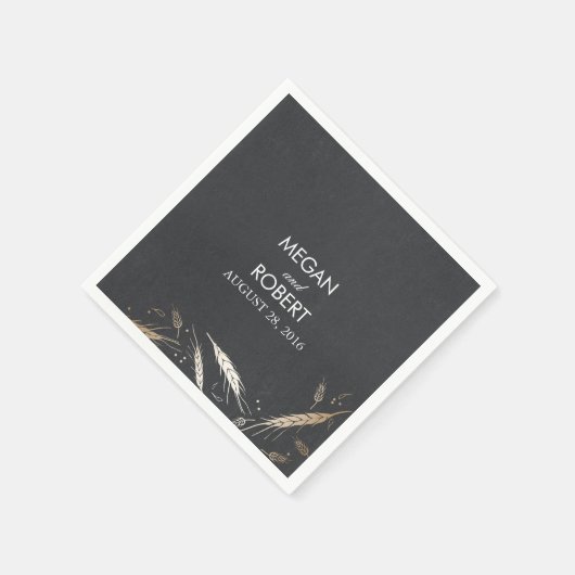 Herfst met goudolie-effect tarwekarton servetten (Hoek)