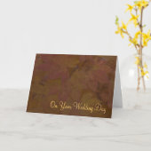 Herfst met kleur Maple laat overvloeiingen over fa Kaart (Gele Bloem)