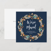 herfst met nieuwe adresbewegende aankondiging (Voorkant / Achterkant)