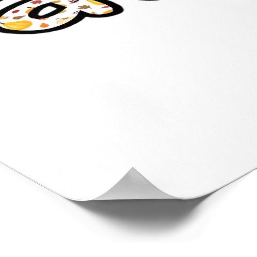 Herfst met pompoen Achtergrond Herfstseizoen Print (Hoek)