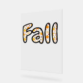 Herfst met pompoen Achtergrond Herfstseizoen Print Acryl Bord (Hoek)