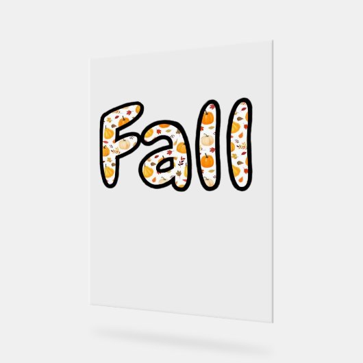 Herfst met pompoen Achtergrond Herfstseizoen Print Acryl Bord (Hoek)